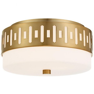 Keaton - 2 Light Flush Mount in Classic Style - 13.37 Inches Wide by 6.62 Inches High