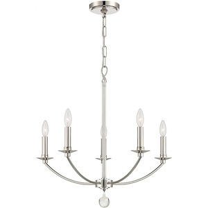 Mila - 5 Light Chandelier In Traditional Style-24 Inches Tall and 23 Inches Wide