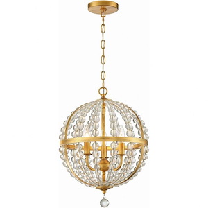 Roxy - 3 Light Chandelier In Traditional And Contemporary Style - 14 Inches Wide By 19.75 Inches High