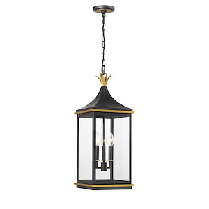 Simpson - 3 Light Outdoor Pendant-25 Inch Tall and 10 Inch Wide - 1366169
