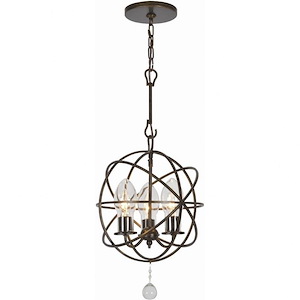 Solaris - Three Light Outdoor Chandelier In Minimalist Style - 12 Inches Wide By 16.5 Inches High