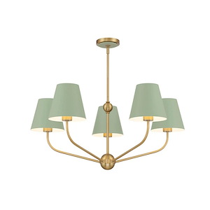 Xavier - 5 Light Chandelier-12.5 Inch Tall and 28 Inch Wide - 1366184
