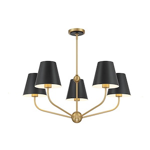 Xavier - 5 Light Chandelier-12.5 Inch Tall and 28 Inch Wide - 1366184