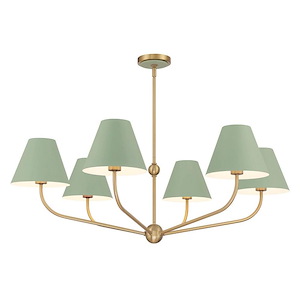 Xavier - 6 Light Chandelier-14.25 Inch Tall and 40 Inch Wide - 1366185