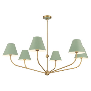 Xavier - 6 Light Chandelier-16.5 Inch Tall and 48 Inch Wide - 1366186