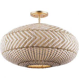 Zanzibar - 4 Light Semi-Flush Mount-11 Inches Tall and 22 Inches Wide