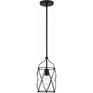 Zucca - 1 Light Pendant-12.25 Inches Tall and 7.5 Inches Wide