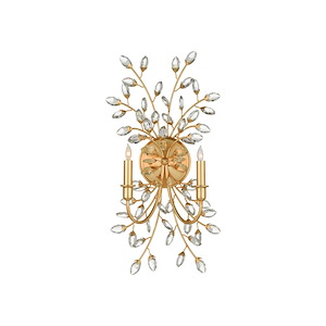 Forget-Me-Not - 2 Light Wall Sconce-25.5 Inch Tall and 14 Inch Wide - 1374339