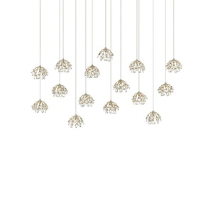 Crystal Bud - 15 Light Rectangular Pendant - 1033640