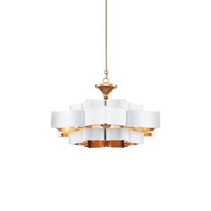 Grand Lotus - 6 Light Chandelier In 16 Inches Tall and 30 Inches Wide - 1087586