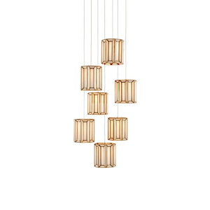 Daze - 7 Light Multi-Drop Pendant In 9 Inches Tall and 16.5 Inches Wide - 1087560