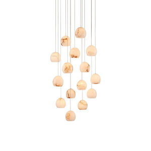Lazio - 15 Light Round Multi-Drop Pendant In 13 Inches Tall and 24 Inches Wide - 1087601