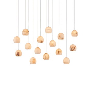 Lazio - 15 Light Rectangular Multi-Drop Pendant In 13 Inches Tall and 48 Inches Wide - 1087600