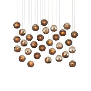 Pathos - 30 Light Rectangular Pendant-12 Inches Tall and 54 Inches Wide - 1296997