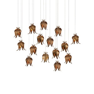 Iota - 15 Light Rectangular Pendant-23.5 Inches Tall and 48 Inches Wide - 1296999