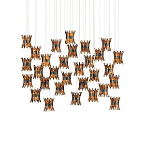 Alsop - 30 Light Rectangular Pendant-9.5 Inches Tall and 54 Inches Wide - 1296514