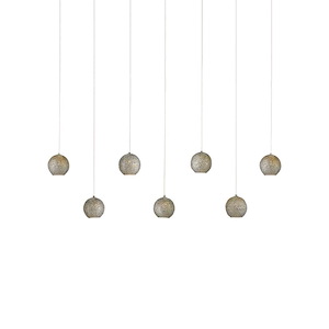 Giro - 7 Light Rectangular Pendant-13 Inches Tall and 59 Inches Wide - 1297455