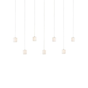 Dove - 7 Light Rectangular Pendant-11 Inches Tall and 57 Inches Wide - 1296895