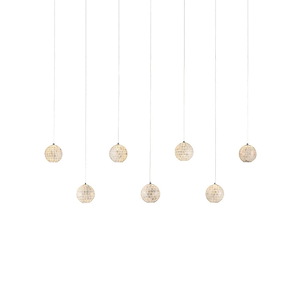 Finhorn - 7 Light Rectangular Pendant-13 Inches Tall and 59 Inches Wide - 1296938