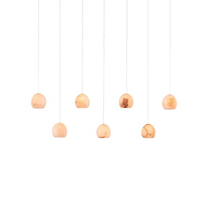 Lazio - 7 Light Rectangular Pendant-13 Inches Tall and 59 Inches Wide - 1297457