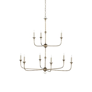Nottaway - 9 Light Large 2-Tier Chandelier In Traditional Style-44.5 Inches Tall and 44.25 Inches Wide - 1316649