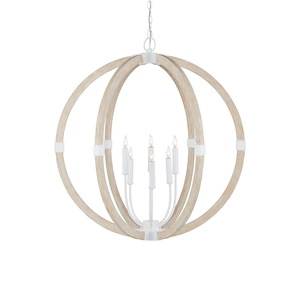 Bastian - 6 Light Orb Chandelier In Modern Style-32.5 Inches Tall and 31 Inches Wide - 1316651