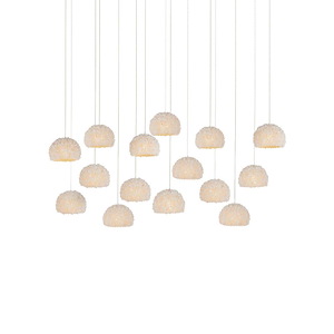 Virtu - 15 Light Rectangular Pendant-11 Inches Tall and 48 Inches Wide - 1316695