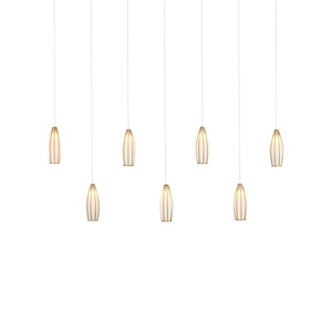 Parish - 7 Light Rectangular Pendant In Contemporary Style-20.5 Inches Tall and 57 Inches Wide - 1316706