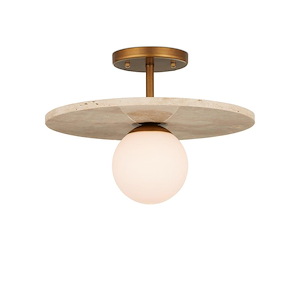 Apricity - 1 Light Semi-Flush Mount-11.5 Inches Tall and 16 Inches Wide - 1343492