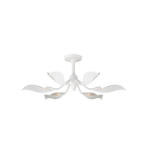 Snowflower - 6 Light Semi-Flush Mount-12 Inches Tall and 36 Inches Wide - 1343522