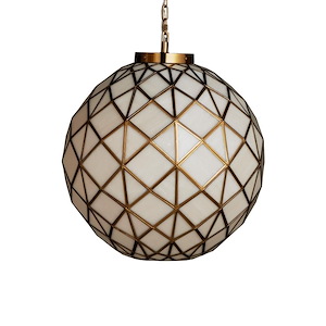 Polyhedron - 1 Light Medium Pendant-23 Inches Tall and 20.5 Inches Wide - 1348327