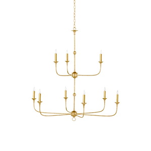 Nottaway - 9 Light 2-Tier Chandelier-44.5 Inches Tall and 44.25 Inches Wide - 1348349