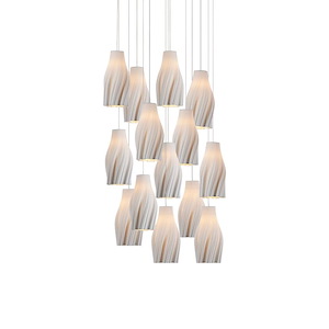 Posh - 15 Light Round Multi-Drop Pendant-20.5 Inches Tall and 21 Inches Wide - 1348368