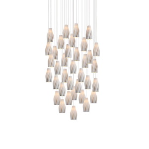 Posh - 36 Light Round Multi-Drop Pendant-20.5 Inches Tall and 33 Inches Wide - 1348371