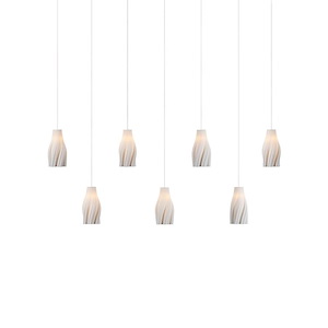 Posh - 7 Light Linear Multi-Drop Pendant-20.5 Inches Tall and 57 Inches Wide - 1348372
