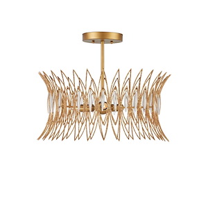 Marquise - 3 Light Semi-Flush Mount-16 Inch Tall and 20 Inch Wide - 1374450