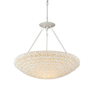 Virtu - 17W 1 LED Chandelier-20.5 Inch Tall and 24 Inch Wide - 1394458
