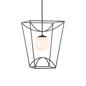 Rochefort - 1 Light Medium Outdoor Hanging Lantern-28 Inches Tall and 18 Inches Wide - 1343526