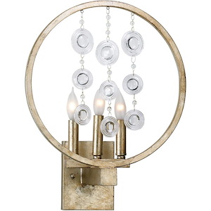 Emila - Three Light Wall Bracket - 14 Inches Wide by 17.75 Inches High