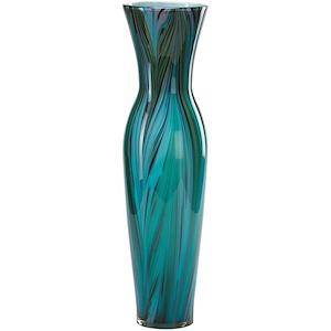 Peacock Feather - Tall Vase - 6.5 Inches Wide by 23 Inches High