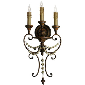 Meriel - Three Light Wall Bracket - 13 Inches Wide by 26.25 Inches High