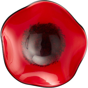 Large Art Glass Bowl - 19.75 Inches Wide by 8 Inches High