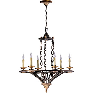san Giorgio - six Light Chandelier - 27 Inches Wide by 38.5 Inches High - 354698