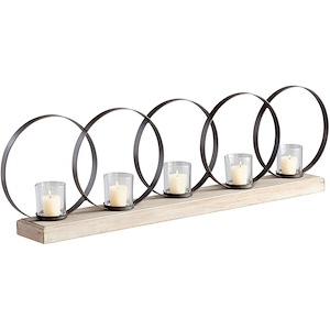 Ohhh - small Five Candleholder - 39.75 Inches Wide by 11.5 Inches High