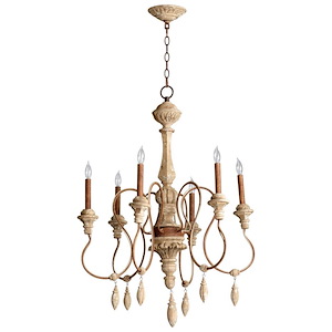Choat - six Light small Chandelier - 28 Inches Wide by 40.75 Inches High