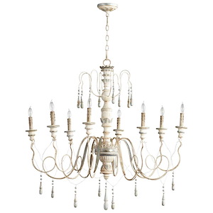 Chantal - Eight Light small Chandelier - 41 Inches Wide by 37 Inches High
