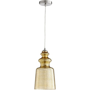 Leone - One Light small Pendant - 8 Inches Wide by 16 Inches High