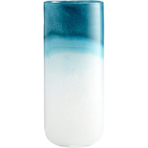 Turquoise Cloud - Large Decorative Vase - 5.4 Inches Wide by 13.5 Inches High