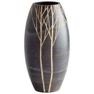 Onyx - small Winter Decorative Vase - 7 Inches Wide by 14 Inches High