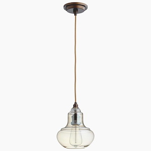 Camille - One Light Pendant - 7.25 Inches Wide by 9.25 Inches High